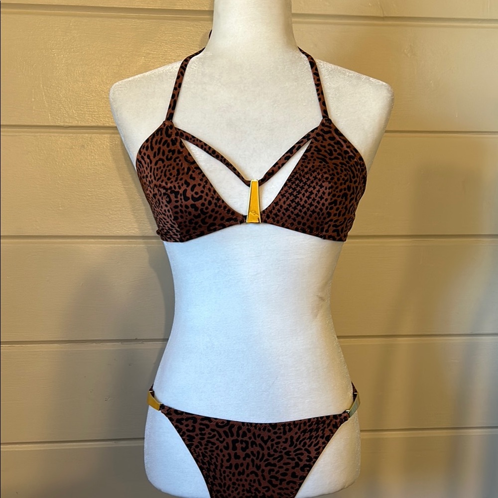 Victoria’s Secret Leopard Print Bikini Set Size Medium Rare & Sold Out NWOT